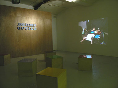  Susan MacWilliam:  Dermo optics , 2006, installation  A dark noise , Golden Thread Gallery, Belfast, 2006; courtesy the artist